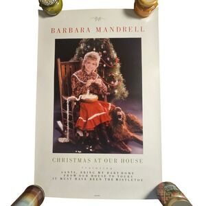 Barbara Mandrell Christmas At Our House 23x35 Promo Poster VTG 1984 MCA Records